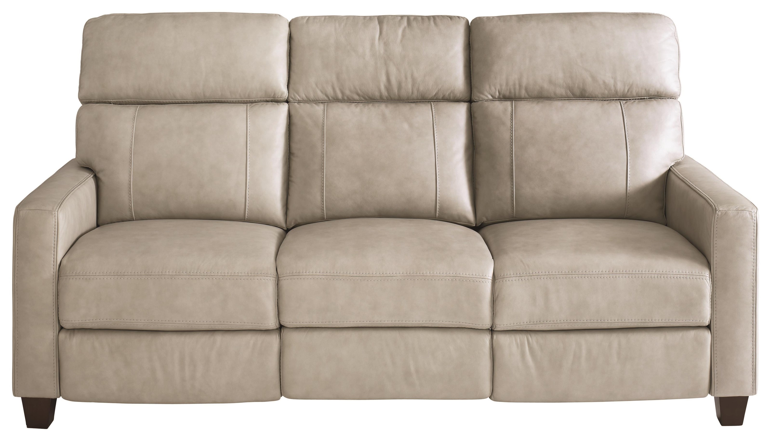 Bassett Club Level Tompkins 3742 P62A Leather Power Reclining Sofa